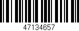Código de barras (EAN, GTIN, SKU, ISBN): '47134657'