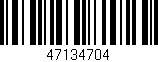 Código de barras (EAN, GTIN, SKU, ISBN): '47134704'