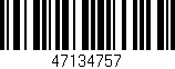 Código de barras (EAN, GTIN, SKU, ISBN): '47134757'