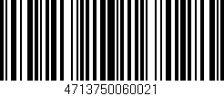Código de barras (EAN, GTIN, SKU, ISBN): '4713750060021'