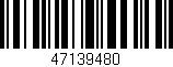 Código de barras (EAN, GTIN, SKU, ISBN): '47139480'