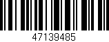 Código de barras (EAN, GTIN, SKU, ISBN): '47139485'