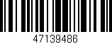 Código de barras (EAN, GTIN, SKU, ISBN): '47139486'