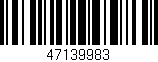 Código de barras (EAN, GTIN, SKU, ISBN): '47139983'