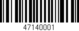 Código de barras (EAN, GTIN, SKU, ISBN): '47140001'