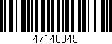 Código de barras (EAN, GTIN, SKU, ISBN): '47140045'