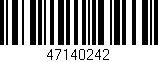 Código de barras (EAN, GTIN, SKU, ISBN): '47140242'