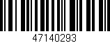 Código de barras (EAN, GTIN, SKU, ISBN): '47140293'