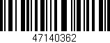 Código de barras (EAN, GTIN, SKU, ISBN): '47140362'