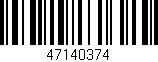 Código de barras (EAN, GTIN, SKU, ISBN): '47140374'