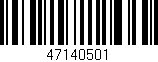 Código de barras (EAN, GTIN, SKU, ISBN): '47140501'