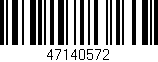Código de barras (EAN, GTIN, SKU, ISBN): '47140572'