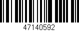 Código de barras (EAN, GTIN, SKU, ISBN): '47140592'