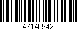 Código de barras (EAN, GTIN, SKU, ISBN): '47140942'