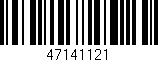 Código de barras (EAN, GTIN, SKU, ISBN): '47141121'