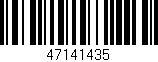 Código de barras (EAN, GTIN, SKU, ISBN): '47141435'