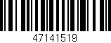 Código de barras (EAN, GTIN, SKU, ISBN): '47141519'
