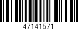 Código de barras (EAN, GTIN, SKU, ISBN): '47141571'