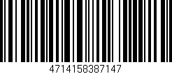 Código de barras (EAN, GTIN, SKU, ISBN): '4714158387147'