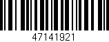 Código de barras (EAN, GTIN, SKU, ISBN): '47141921'