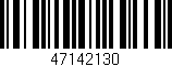 Código de barras (EAN, GTIN, SKU, ISBN): '47142130'