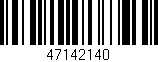 Código de barras (EAN, GTIN, SKU, ISBN): '47142140'
