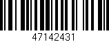Código de barras (EAN, GTIN, SKU, ISBN): '47142431'