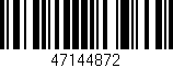 Código de barras (EAN, GTIN, SKU, ISBN): '47144872'
