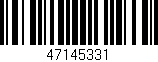 Código de barras (EAN, GTIN, SKU, ISBN): '47145331'