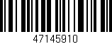 Código de barras (EAN, GTIN, SKU, ISBN): '47145910'