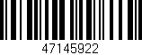 Código de barras (EAN, GTIN, SKU, ISBN): '47145922'