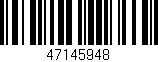 Código de barras (EAN, GTIN, SKU, ISBN): '47145948'