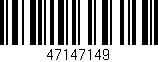Código de barras (EAN, GTIN, SKU, ISBN): '47147149'