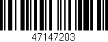 Código de barras (EAN, GTIN, SKU, ISBN): '47147203'