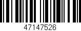 Código de barras (EAN, GTIN, SKU, ISBN): '47147526'