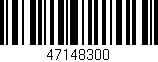 Código de barras (EAN, GTIN, SKU, ISBN): '47148300'