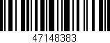 Código de barras (EAN, GTIN, SKU, ISBN): '47148383'