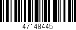 Código de barras (EAN, GTIN, SKU, ISBN): '47148445'