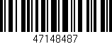 Código de barras (EAN, GTIN, SKU, ISBN): '47148487'