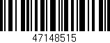 Código de barras (EAN, GTIN, SKU, ISBN): '47148515'