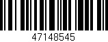 Código de barras (EAN, GTIN, SKU, ISBN): '47148545'