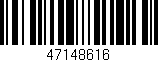 Código de barras (EAN, GTIN, SKU, ISBN): '47148616'