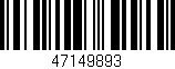 Código de barras (EAN, GTIN, SKU, ISBN): '47149893'