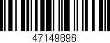 Código de barras (EAN, GTIN, SKU, ISBN): '47149896'