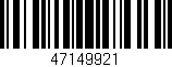 Código de barras (EAN, GTIN, SKU, ISBN): '47149921'