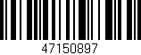Código de barras (EAN, GTIN, SKU, ISBN): '47150897'