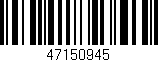 Código de barras (EAN, GTIN, SKU, ISBN): '47150945'