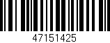 Código de barras (EAN, GTIN, SKU, ISBN): '47151425'