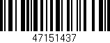 Código de barras (EAN, GTIN, SKU, ISBN): '47151437'