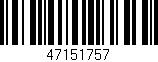 Código de barras (EAN, GTIN, SKU, ISBN): '47151757'
